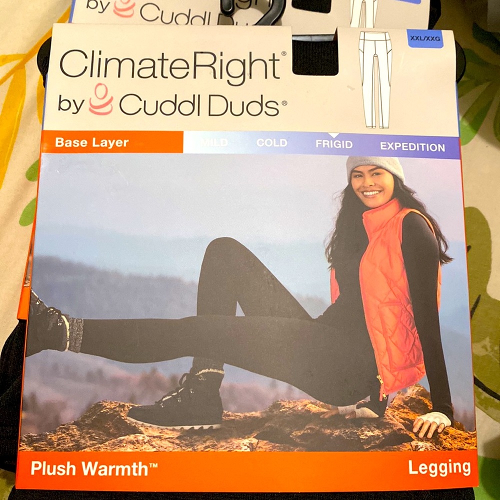 ClimateRight by CuddlDuds Plush warmth high  waisted  thermal leggings